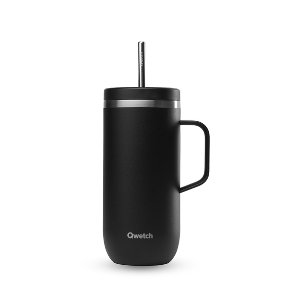 Insulated Cold Cup with Handle - Matt Black