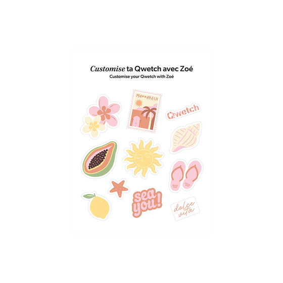 Planche de stickers - Qwetch x Juste Zoé