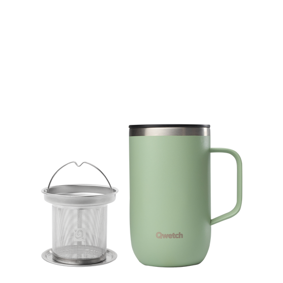 Mug Tisanière isotherme - Matt Tilleul